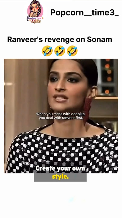 Ranveer's revenge for Deepika 😂 #sonamkapoor #bollywood #koffeewithkaran #ranveersingh #ranbirkapoor