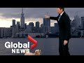 Weather reporters hungry dog interrupts live tv report looking for treats