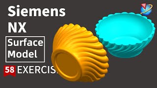 Siemens NX Tutorial for beginners,the  wave texture bowlexercise 58