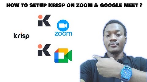 HOW TO SETUP KRISP ON ZOOM OR GOOGLE MEET?