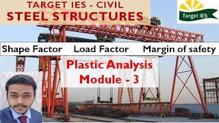 Plastic Analysis module 3 | Shape Factor, Load Factor, margin of safety | Target IES