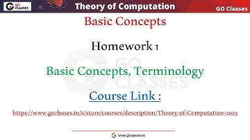 Theory of Computation: Homework 1 Solution Part 1 | Peter Linz Exercise 1.2 |GO Classes | Deepak Sir