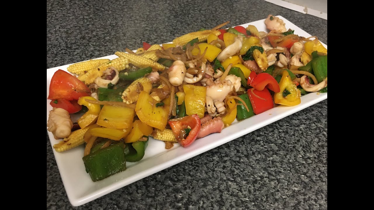 EXOTIC Stir Fry Octopus With Bell Peppers YouTube