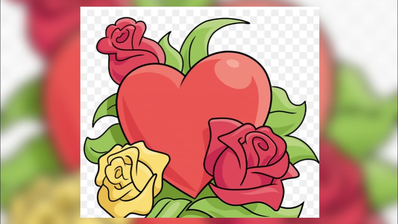 How to draw Roses with heart Roses with heart ki easy drawing youtube drawing easydrawing