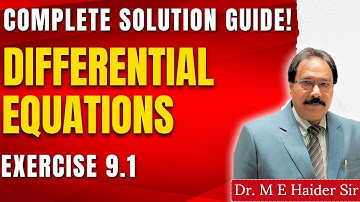 📚 Differential Equations Exercise 9.1 | Complete Solution Guide! 🔥