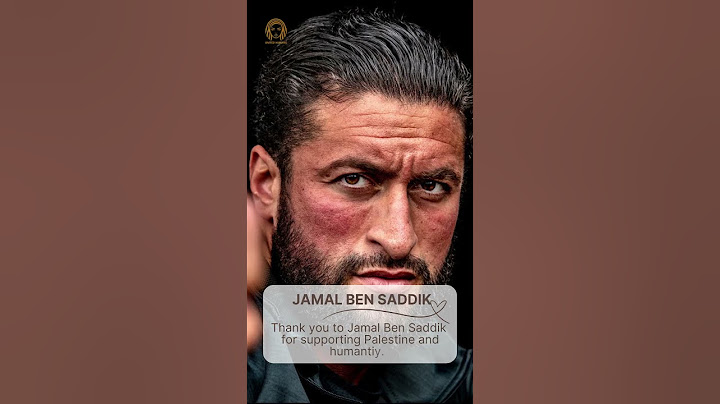 Thank you, Moroccan kickboxer Jamal Ben Saddik