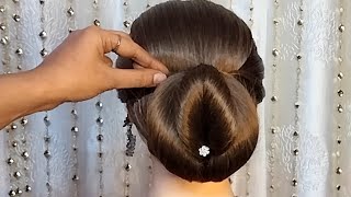 simple and easy hairstyle for party | beautiful hairstyles for wedding | quick saree hairstyle girls