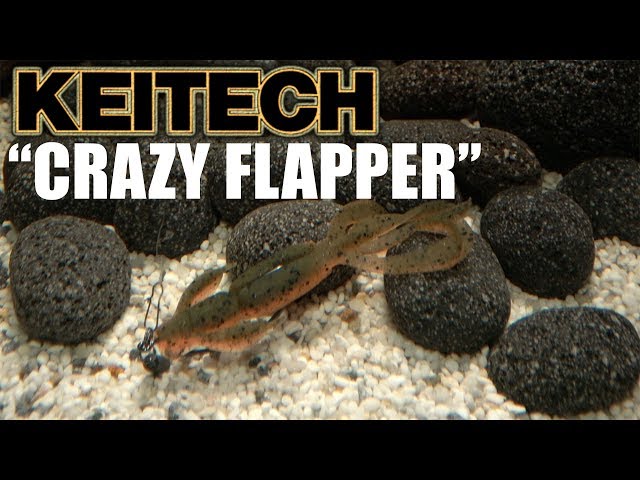 Keitech: Crazy Flapper! Lure action on a Jika Rig! Underwater! Full HD 