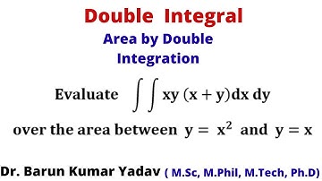 Area by double integration | double integral | multiple integral | in Hindi | part 9 | Barun maths