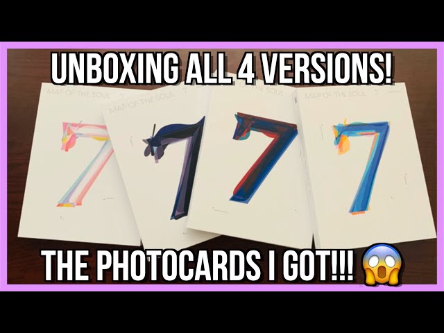 UNBOXING BTS MAP OF THE SOUL 7 ALBUM | ALL 4 VERSIONS! - YouTube