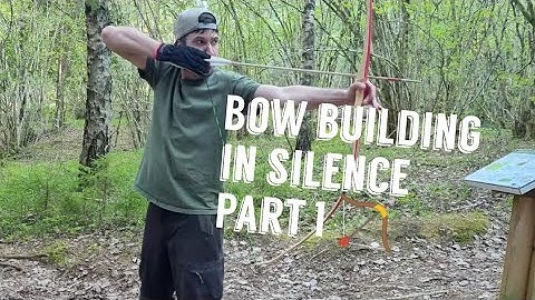 Bow building in silence juniper wood, sinew & rawhide backing string making part 1 🏹