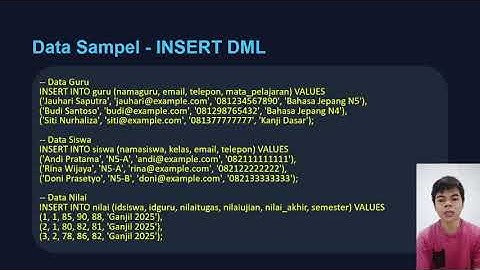 Proyek PLSQL – Sistem Informasi Akademik Kelas Daring Bahasa Jepang UTS IF301 Universitas Siber Asia