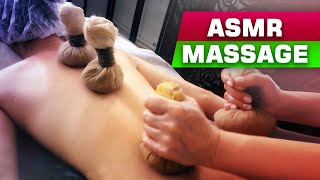 Thai herbal ball massage (ASMR relaxing video)  4K 60FPS