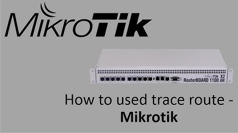 How to use traceroute -Mikrotik