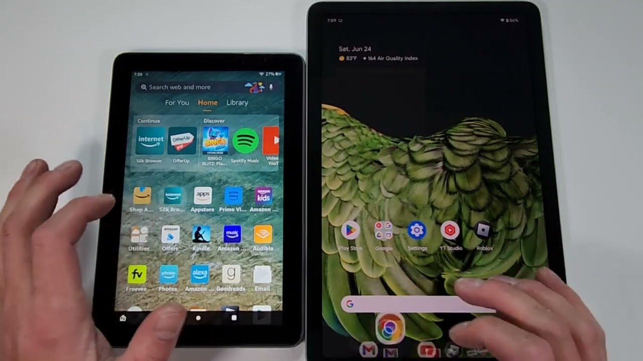 Google Pixel Tablet Vs Amazon Fire HD8 Plus Speed Test Comparison