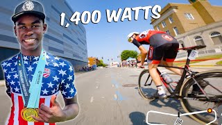 Watch this 13 year old DESTROY Criterium National Championships