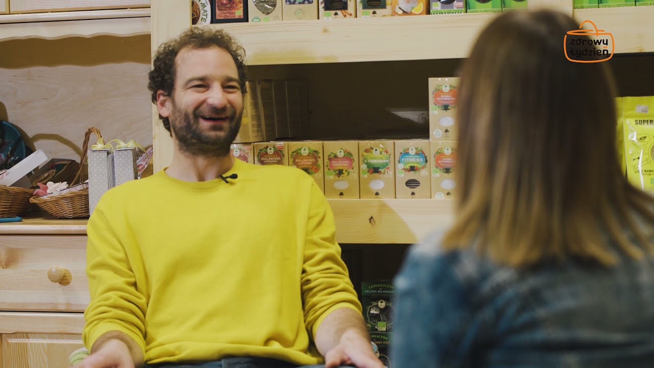Mikołajem Rey w eko-sklepie Zdrowy Tydzień