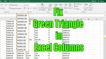 How to Correct Green Triangle Errors in Excel Columns