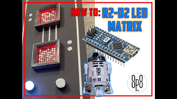 R2-D2 LED random lights - 8x8 Matrix LED for Arduino - One Line of code! #arduino #starwars #coding