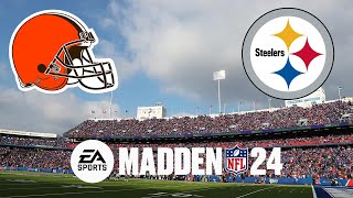 Browns vs Steelers Madden 24 Simulation