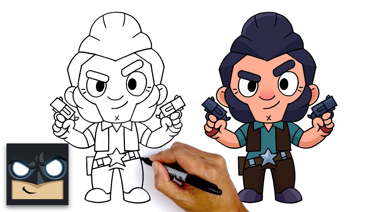 How To Draw Brawl Stars Outlaw Colt Youtube - colt brawl stars desenho