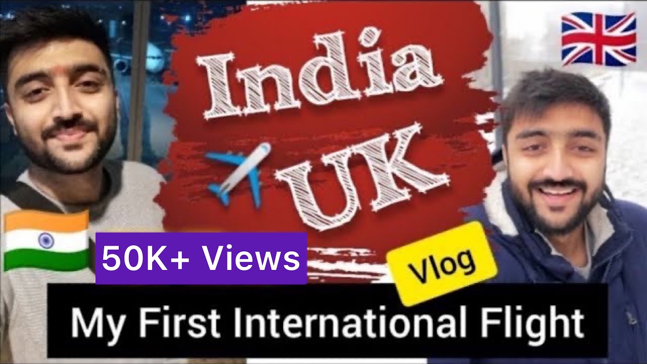 MY FIRST VLOG | INDIA to UK Flight Journey (Gujarati)
