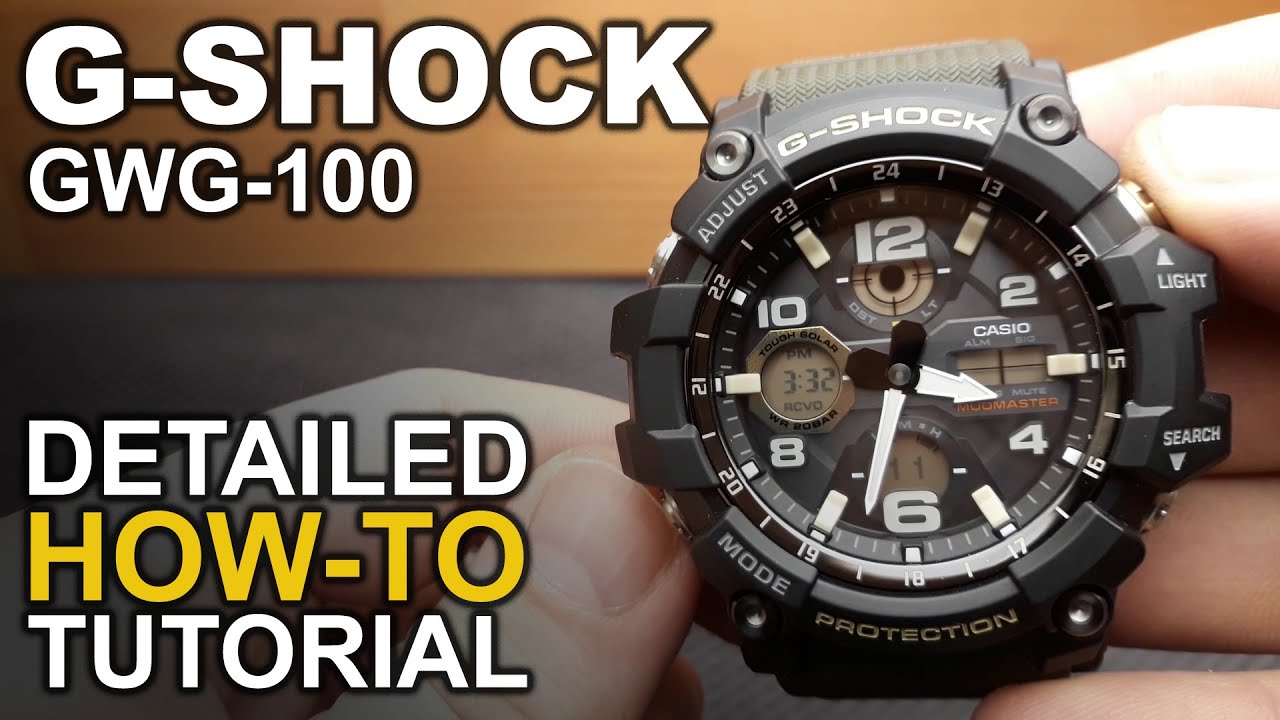 G Shock Mudmaster GWG-100 - Detailed How-To Tutorial on module 5561