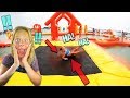 WE FOUND A GIANT INFLATABLE WATERPARK! ON AN ISLAND!!