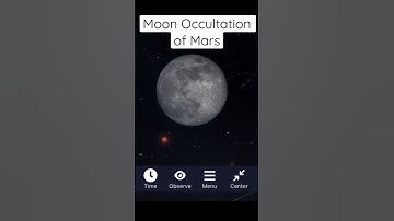 The Moon Moves in front of Mars Tonight #shorts #astronomy #astrophotography #mars