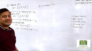 Class -11 Sets- Open Interval, Closed Interval,Power set, Universal Set.