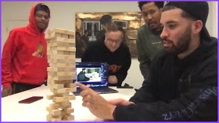 Berleezy and ImDontai Play Jenga IRL With Friends!!! Jenga With Some Bros