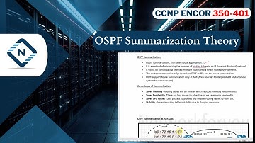 Free CCNP ENCOR 350-401 | OSPF Summarization Theory  | Video 54