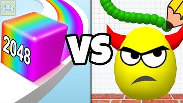 Jelly Run 2048 vs Draw To Smash ✦ ASMR Gameplay Android iOS • 2048 Number Merge And Puzzle Games