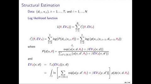 Lecture 12 part 2 - NFXP and emprical results