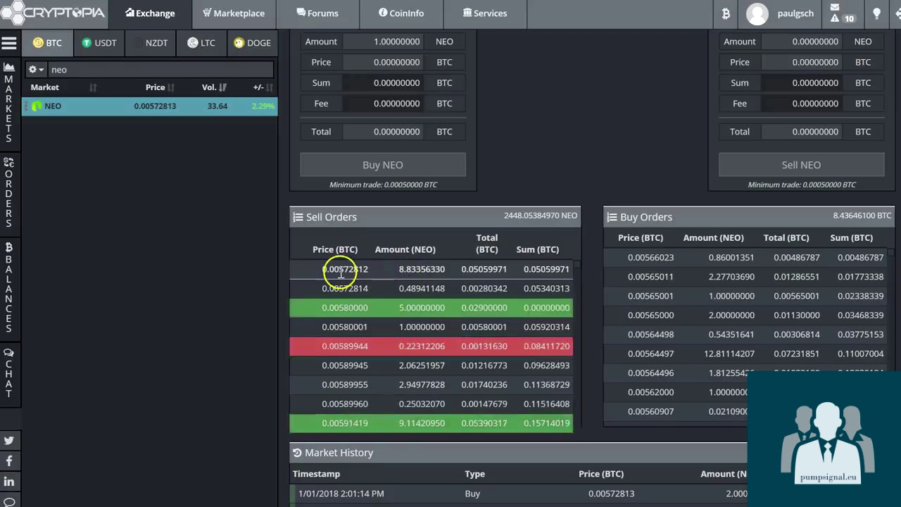Cryptopia how to trade