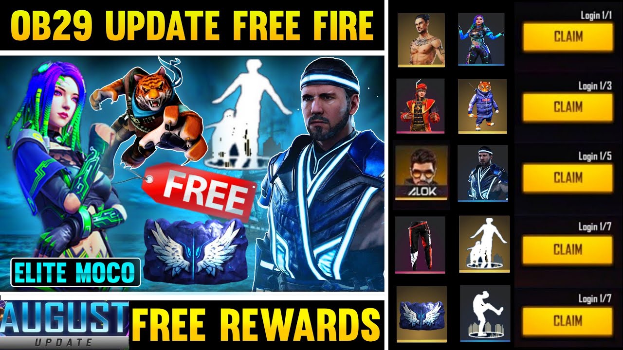 FREE FIRE OB29 UPDATE FULL DETAILS || FREE FIRE NEW UPDATE || 4 AUGUST NEW UPDATE FREE FIRE