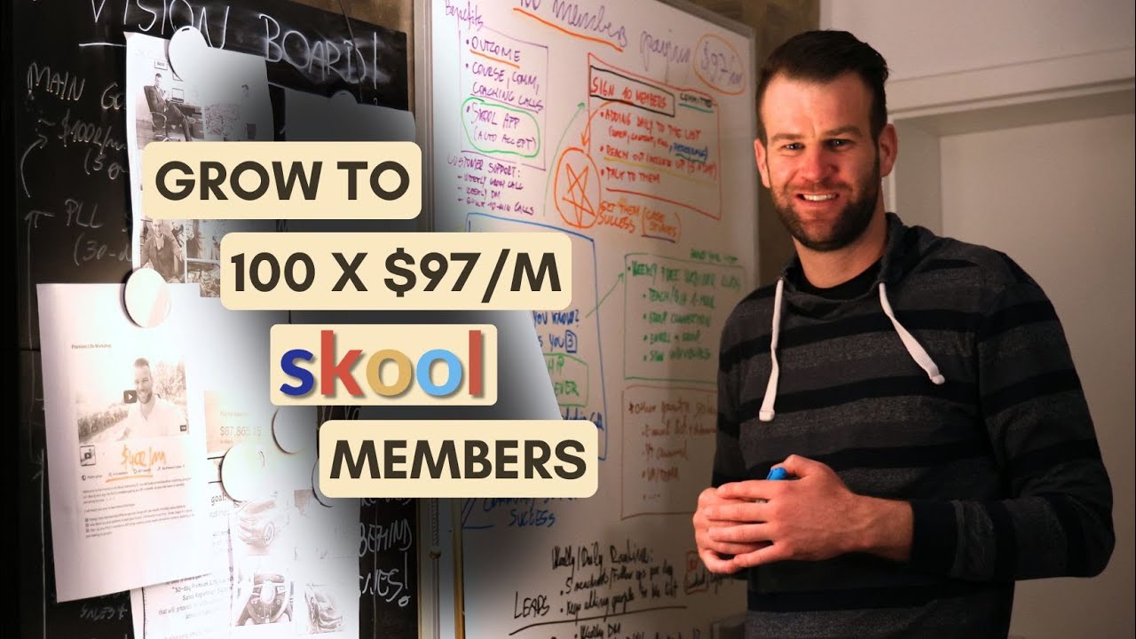 How to grow to 100 Skool members - Whiteboard Masterclass - YouTube