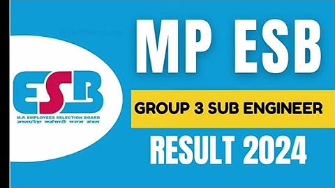 MP ESB Group 3 sub engineer result out 2024