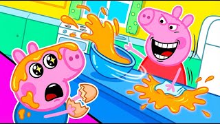 Peppa Pig's Cake Catastrophe 🍮 | Funny Peppa Cartoon