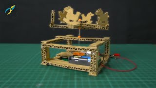 DIY A Simple Park Cardboard Carousel With DC Motor