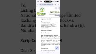 Nirman Agri Genetics share latest news 2025||Bonus issue||Stock Split #sharemarket #shorts #ytshorts