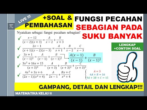 Suku Banyak Polinomial 7 : Fungsi Pecahan Sebagian Pada Suku Banyak