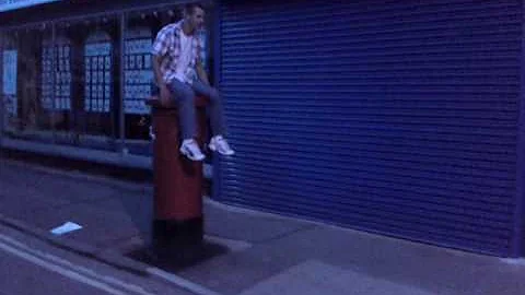 tommy dutson with red postbox
