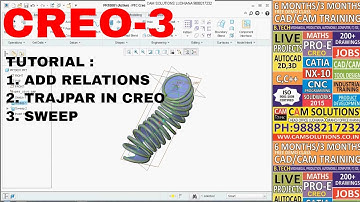Creo 3.0 trajpar | Trajpar in CREO| Creo tutorial in Hindi | How to ADD relations in creo