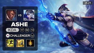 Ashe vs Lucian ADC - KR Challenger - Patch 25.21 Season 15