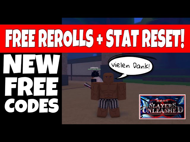 *NEW* FREE CODES Slayers Unleashed gives Free Race ReRoll + Free Breathing  ReRoll + Free Point Reset 