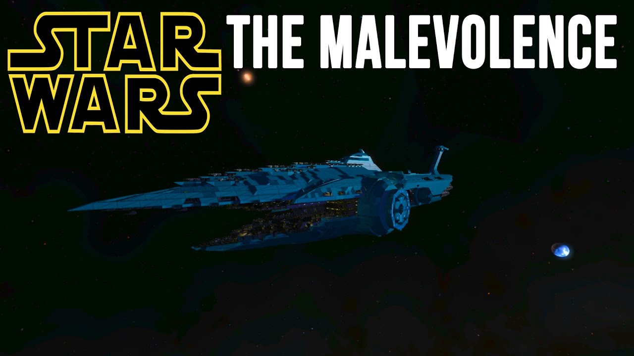 Space Engineers - STAR WARS The MALEVOLENCE Dreadnought! (Crash Test ...