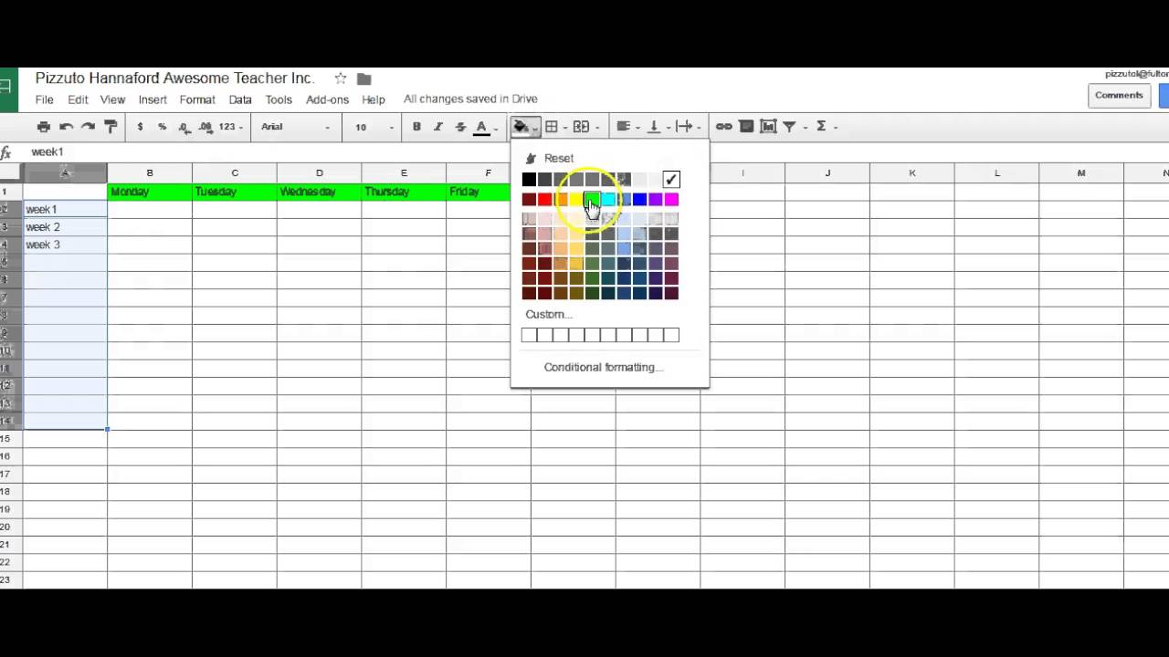 work schedule sheet youtube