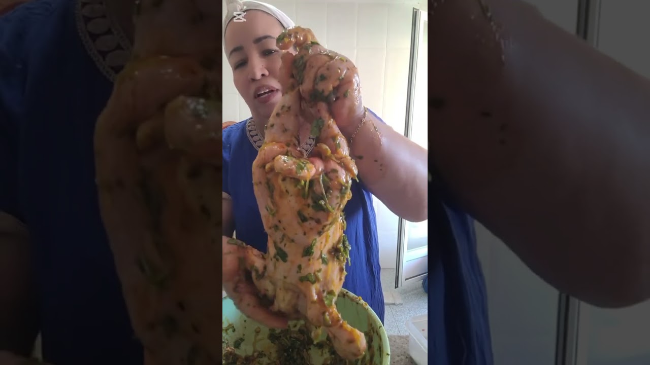 مع خالتو دريسية دجاجة مبخرة مع الخضروات تتجي خطيرة 