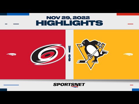 NHL Highlights | Hurricanes vs. Penguins - November 29, 2022